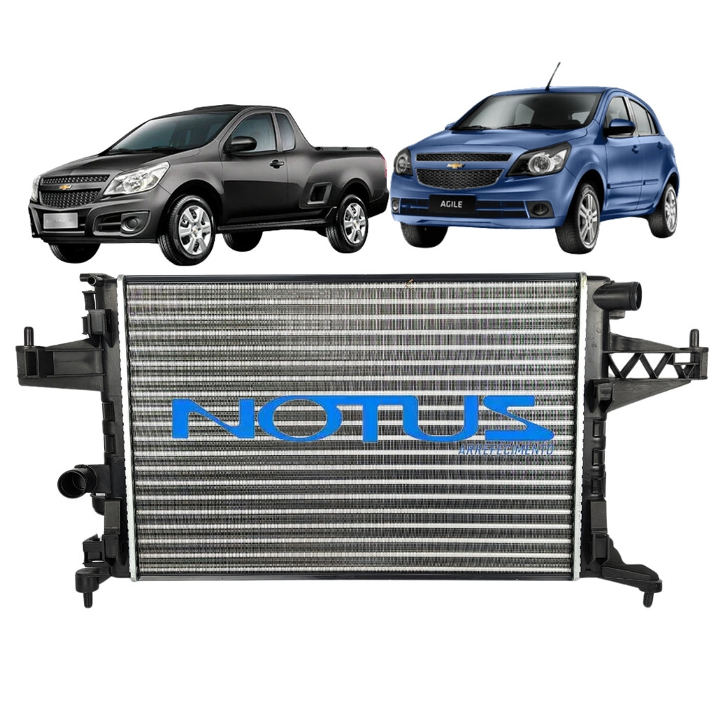 RADIADOR NOTUS GM AGILE 2009 DIANTE MONTANA 2011 DIANTE (20734523) em Oferta na Shopee
