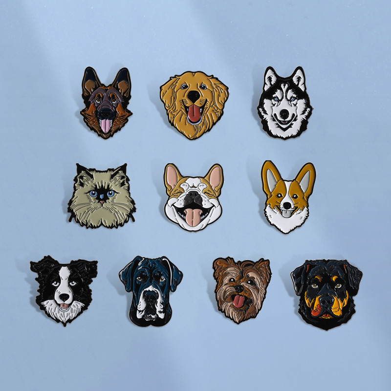 Cães Dos Desenhos Animados Esmalte Pino Animal Broches Engraçado Corgi Cão Broche Lapela Emblemas Acessórios Presente Pa em Oferta na Shopee
