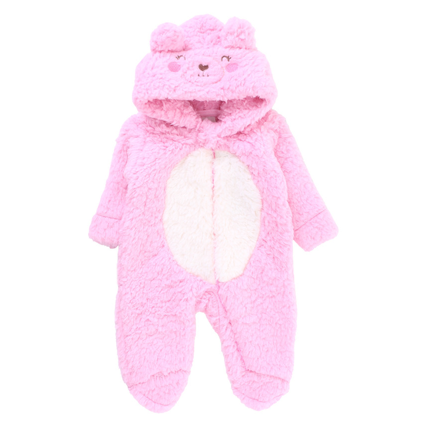 Macacão Bebê Kiko Baby Longo Pelo Sherpa Com Capuz Usinho - Baby & Kids Fashion