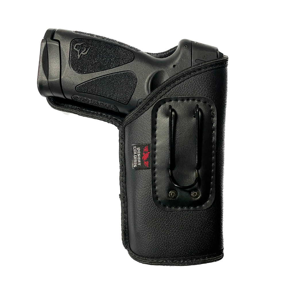 Coldre Velado Para Pistolas Glock G17, G22 e Taurus TH9, TH40, TH380 COM (PORTA LANTERNA) em Neoprene e Couro P.U