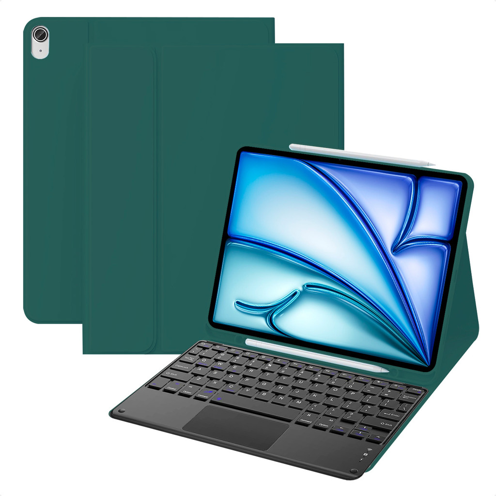 Capa Teclado Para iPad Air 13 M2 Smart Magnética Anti Queda