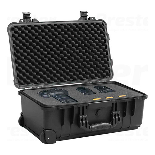 Maleta Anti Impacto Vonder 51 x 28,7 x 19 com Rodas IP54 Espuma Modular Válvula e Alça Extensível