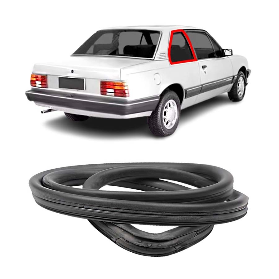 Borracha Janela Móvel Traseira Direita ou Esquerda Chevrolet Monza Hatch 1982 a 1988 Borrachauto