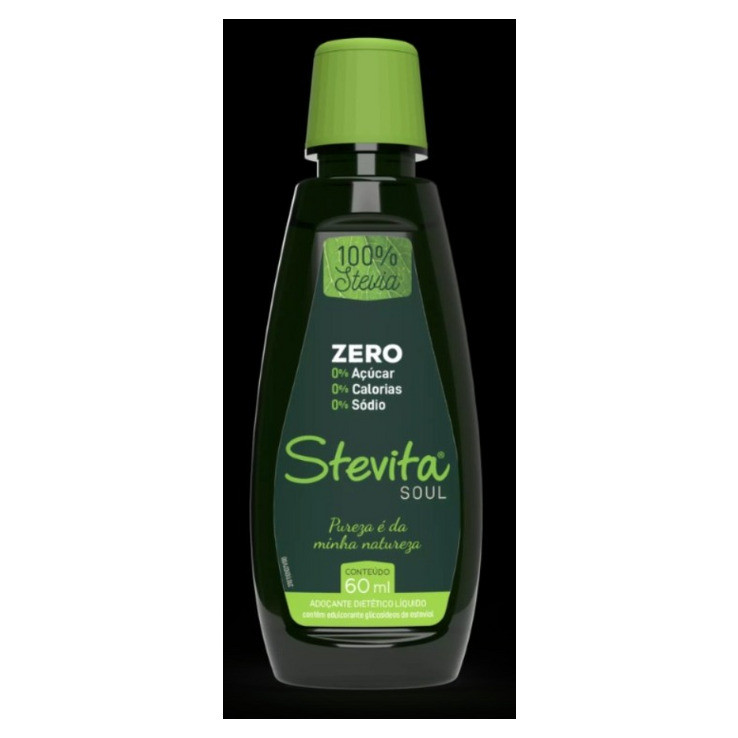Adoçante 60ml 100% Natural Da Folha De Stevia Stevita Soul