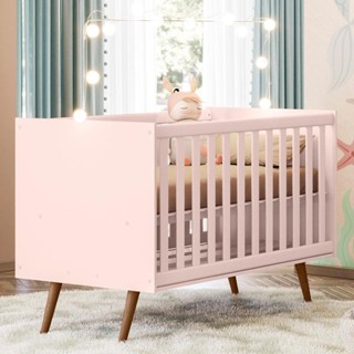 Berço Americano Mini Cama Retrô Q Encanto Rosa - Qmovi em Oferta na Shopee