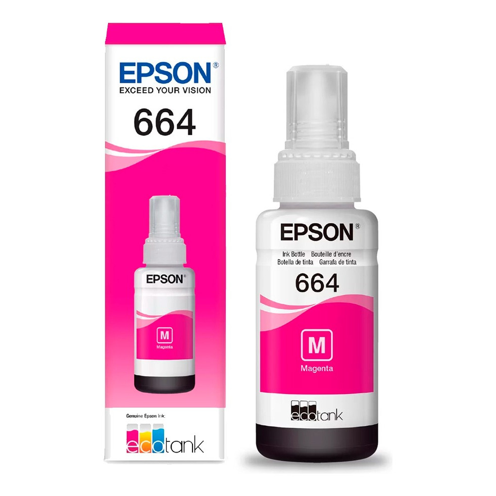 Garrafa De Tinta Para Ecotank T664 Magenta Epson Original em Oferta na Shopee