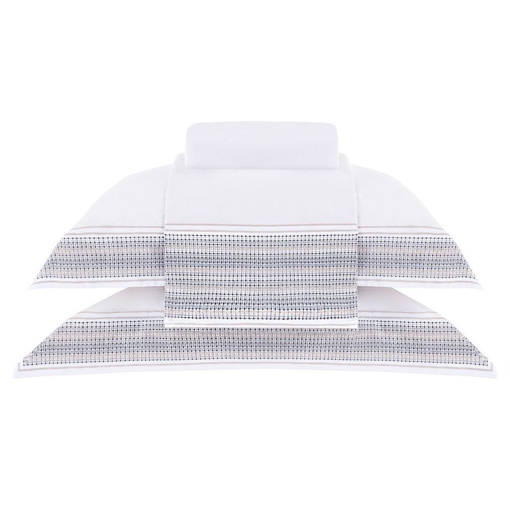 Jogo de Cama King Gran Percal 200 Fios Buddemeyer Bourbon 100% Algodão Penteado Estampado 4 peças