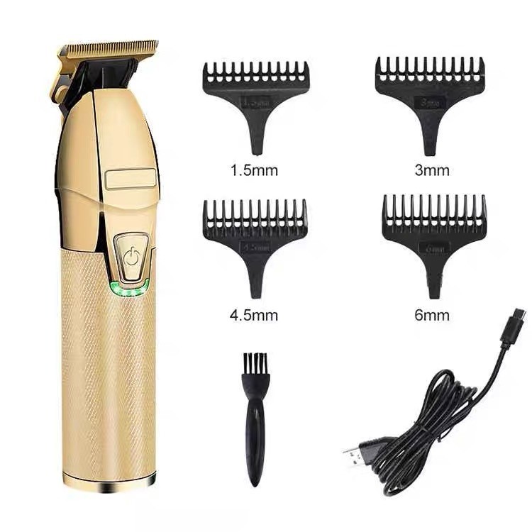 Máquina De Cortar Cabelo Para Barba Masculina  Elétrico Profissional Gold