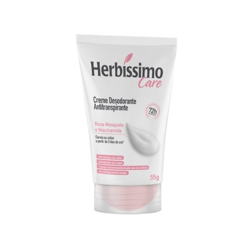 Desodorante Herbíssimo Bisnaga 55g Rosa Mosqueta + Niacinamida Antitranspirante em Oferta na Shopee