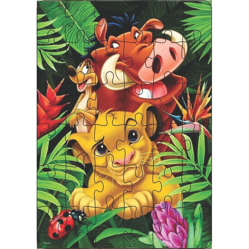 Quebra-Cabeça Jogo Infantil Rei Leão2 36 Peças MDF 18x26 em Oferta na Shopee