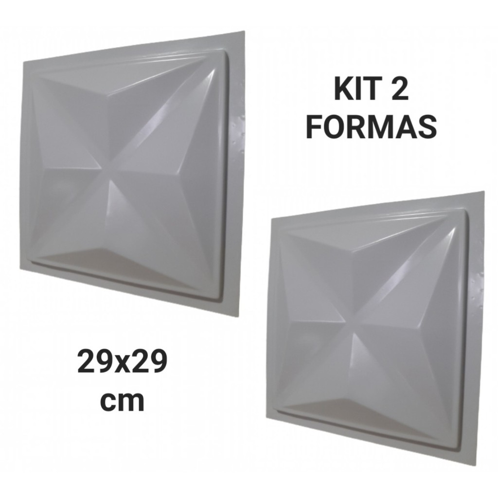 Kit 2 Forma Gesso Molde Gesso placa Gesso 3d Cullinans 29x29