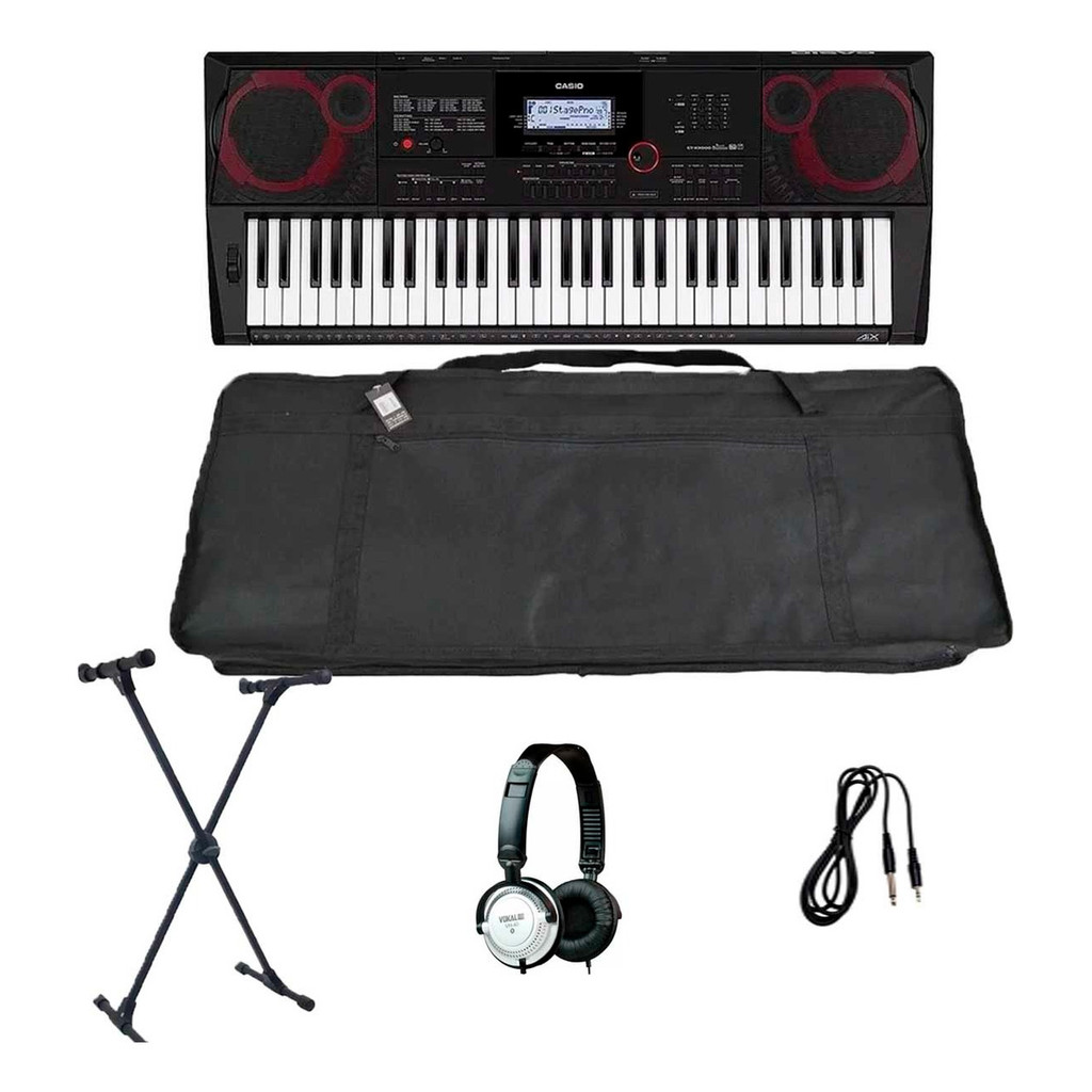 Teclado Casio Ct X3000 Arranja 61 Teclas+ Capa Suporte+ Fone