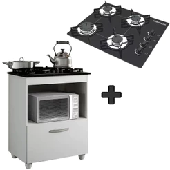 Kit BalcÃO Cooktop 1 Porta Br C/FogÃO Cooktop 4 Bocas