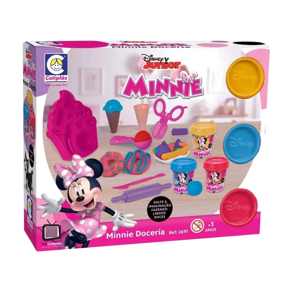 Brinquedo Kit de Massinha Minnie Doceria Cotiplás - 2691 em Oferta na Shopee