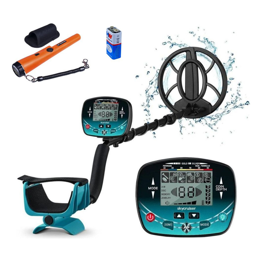 Combo Completo - Maquina Detector Garimpo Ouro Profissional