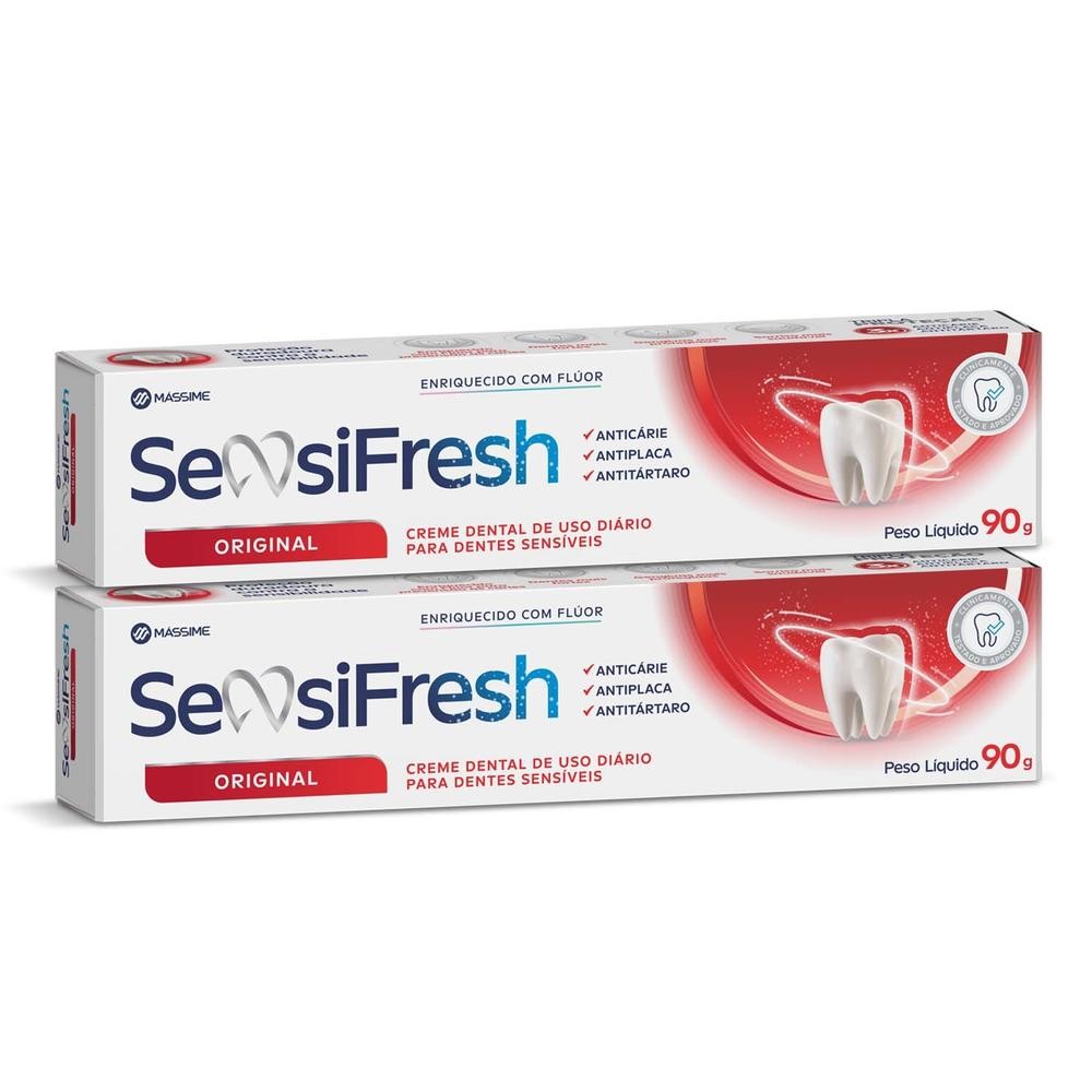 Kit 2 und Creme Dental Sensifresh Original 90g em Oferta na Shopee