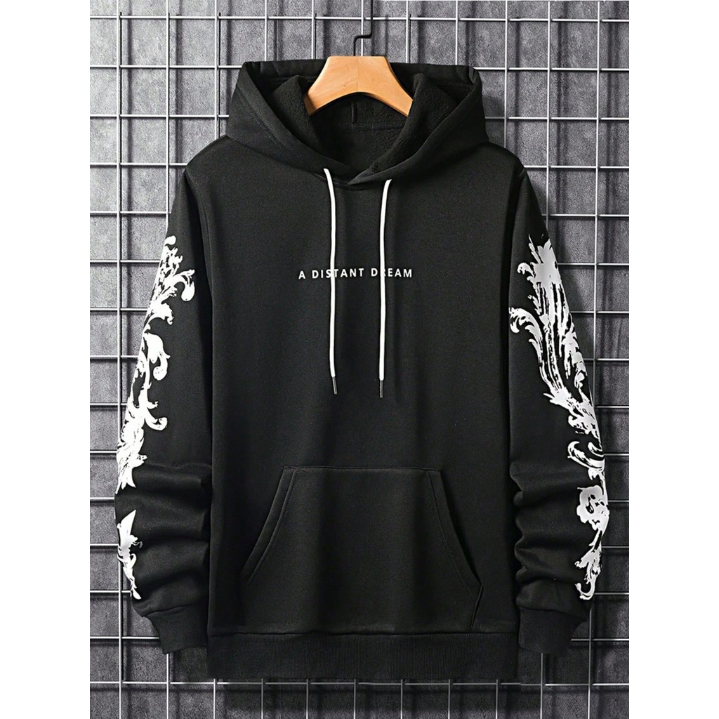 Moletom Canguru Unissex Estampado A Distant Dream Streetwear Blusa de Frio Flanelada Casaco Promoção