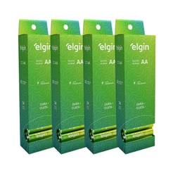 Kit 96 Pilhas Alcalina Tubo AA Pequena Comum LR6 1.5V Elgin