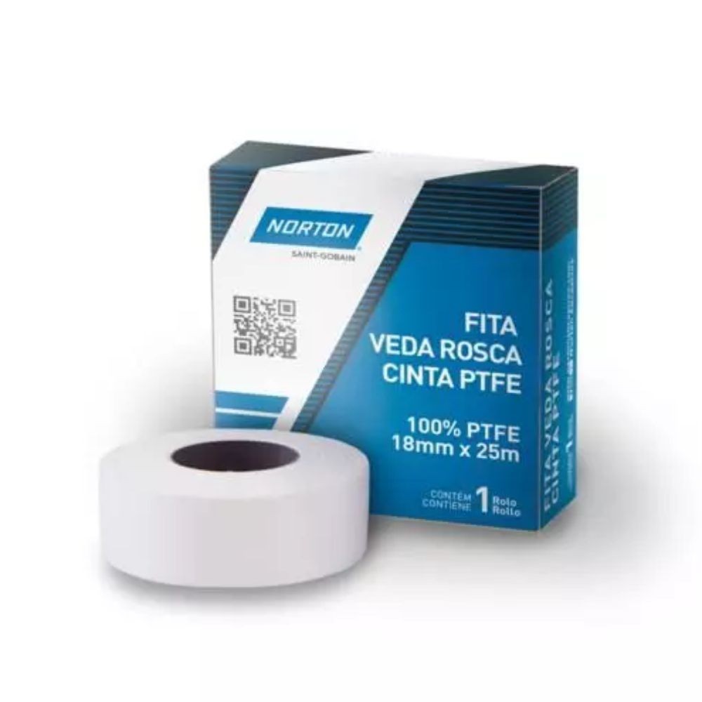 Fita Veda Rosca 18mm X 25m NORTON em Oferta na Shopee