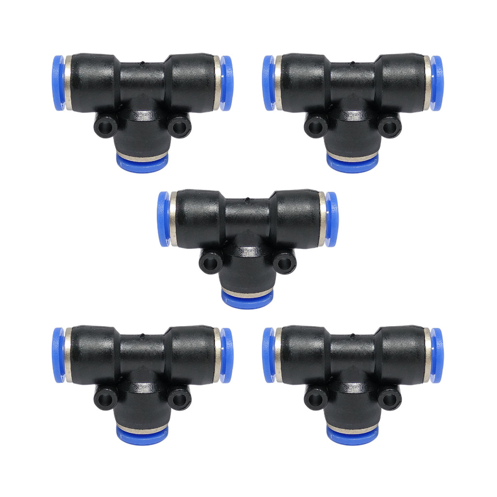 Conexão Engate Rápido Tee União Instantânea 8mm (Kit 5)