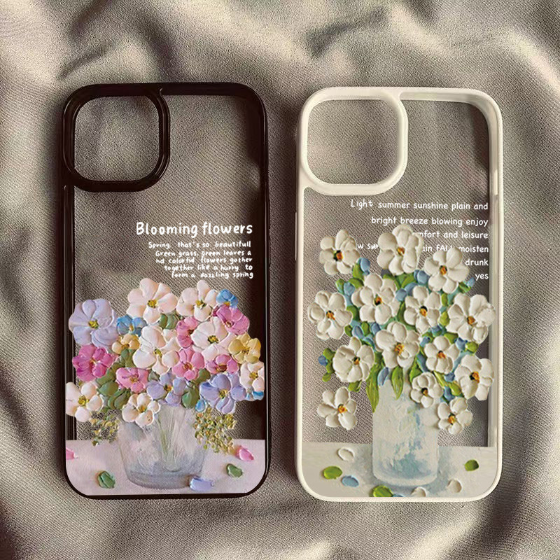 Arte Óleo Pintado Flores Caso Para Samsung A16 A55 A15 A05S A35 A06 A12 A26 A36 A54 A34 A56 A14 A13 A52 A23 Capa