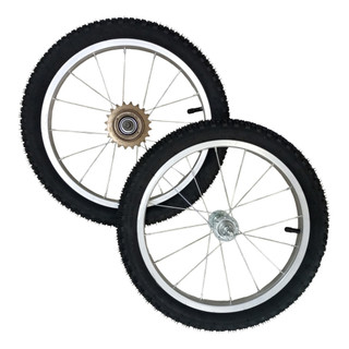 Roda Aro 16 de Alumínio para Bicicleta Infantil C/pneus, Catraca e Camaras - PAR