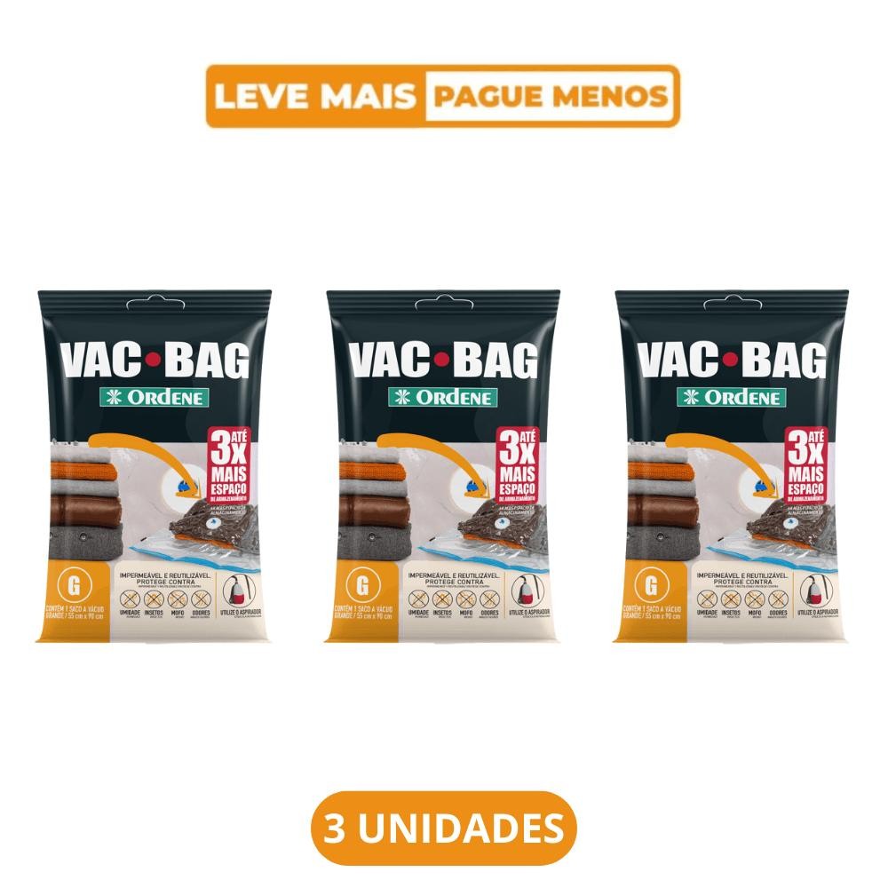 Kit 3 Sacos a Vácuo Organizador Grande Transparente 55x90cm Vac Bag Ordene em Oferta na Shopee