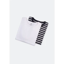 Kit Com 2 Camisetas Masculina com Gola Arredondada