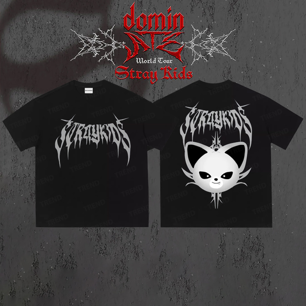Camiseta DominATE Tour Fandom Idol Stray Kids Vintage SKZOO Blusa Camisa Mascotes Opções Unissex Fã em Oferta na Shopee