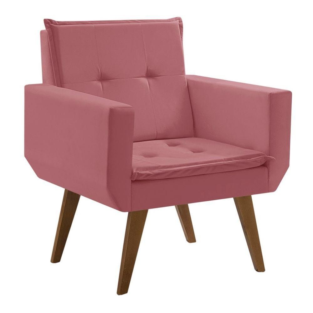 Poltrona Decorativa Taurus 1 Lugar Base Palito Tecido Suede. - performance superior