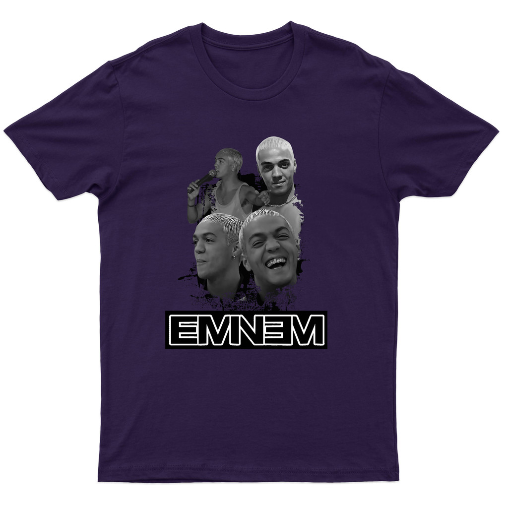 Camiseta Moda Casual Meme Rap Pagode Belo Eminem Bootleg Camisa Algodão Fio 30.1