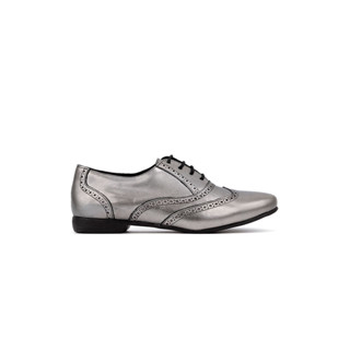 Sapato Oxford Feminino Pixolé Couro Onix em Oferta na Shopee