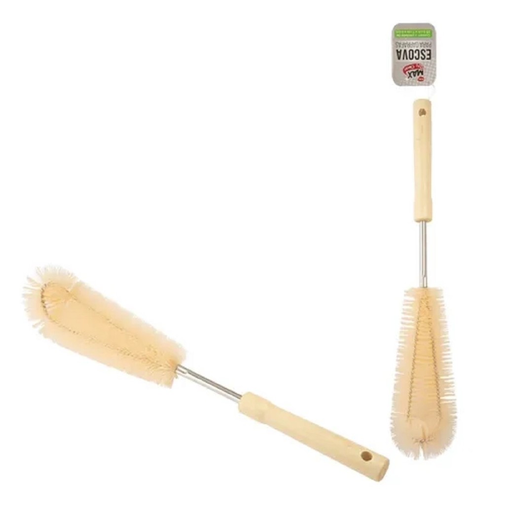 Escova Para Lavar Garrafas Squeeze Mamadeira De Nylon 39,5cm em Oferta na Shopee