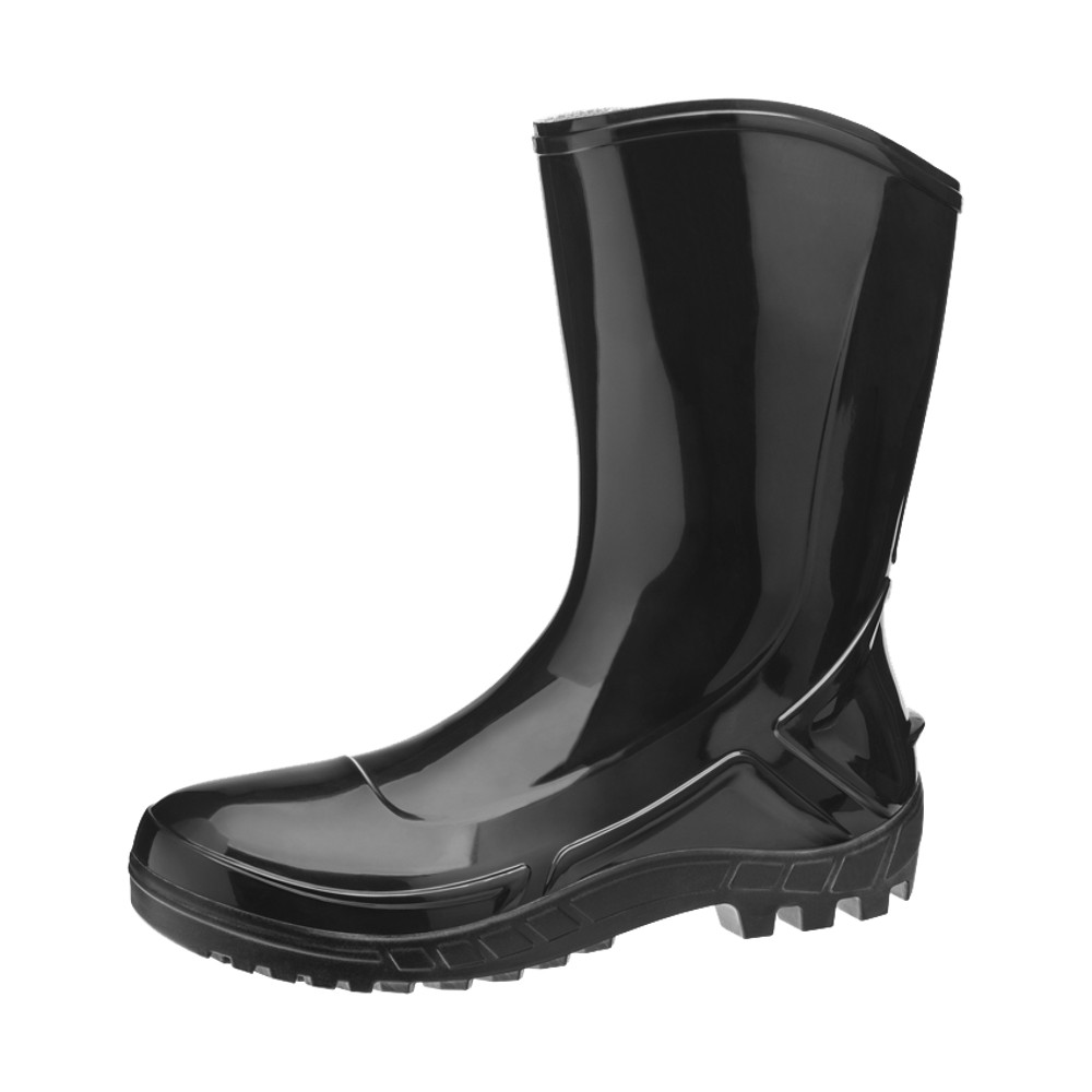 Bota De Pvc Sem Forro Cano Médio Preta Vulcaflex Marluvas