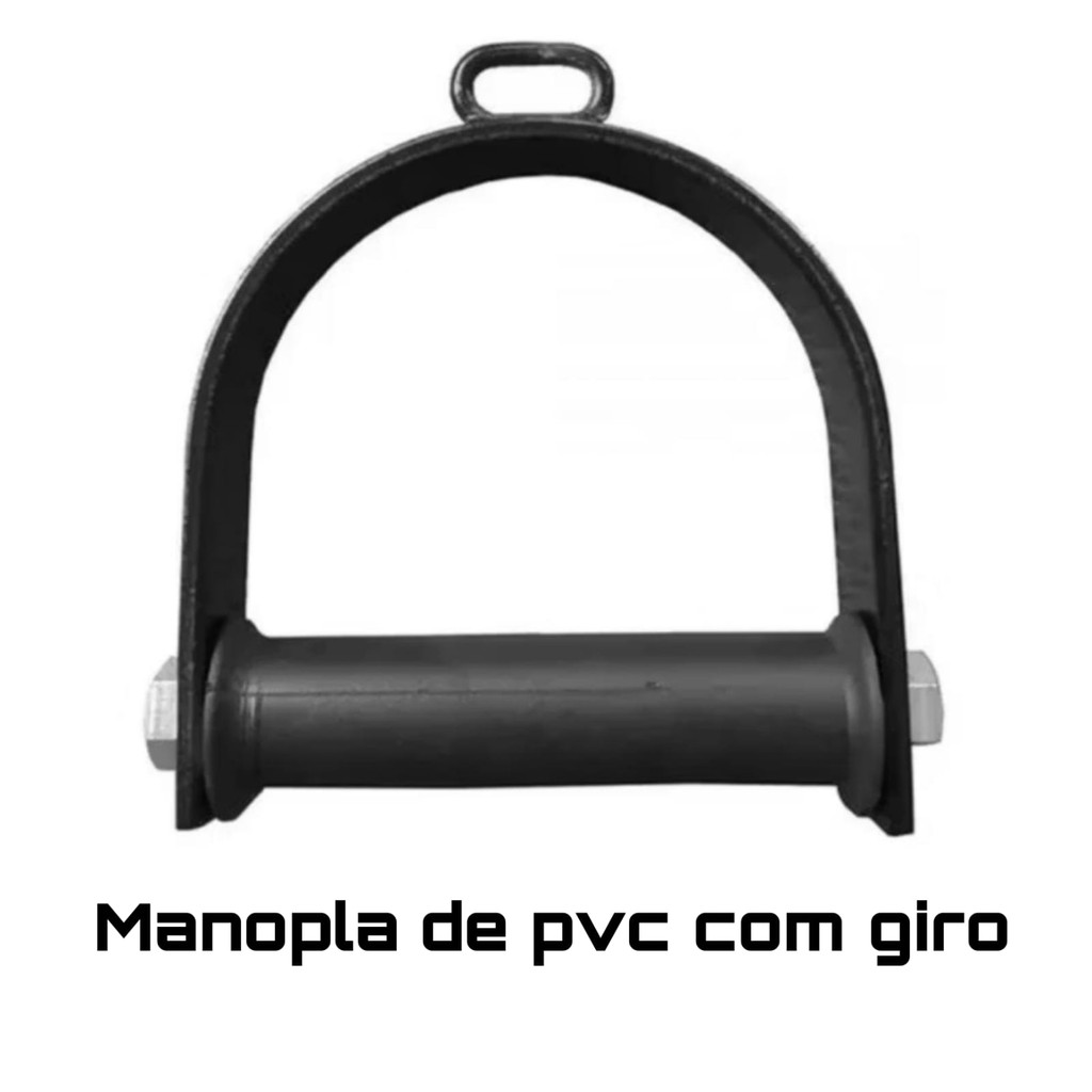Puxador Estribo Cross Over Academia com Giro Musculação Fitness