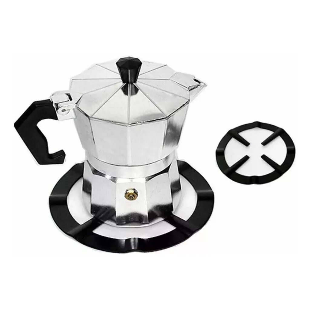 Suporte Base Redutora Preta para Cafeteira Italiana -  Reduz a Boca do Fogão Fogareiro Panela em Oferta na Shopee