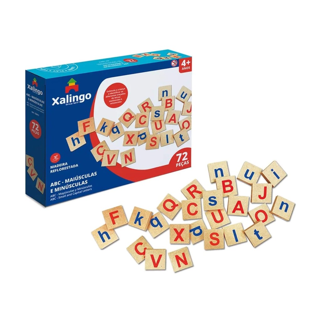 Jogo Infantil ABC Alfabeto 72 Peças Xalingo - 52665 em Oferta na Shopee