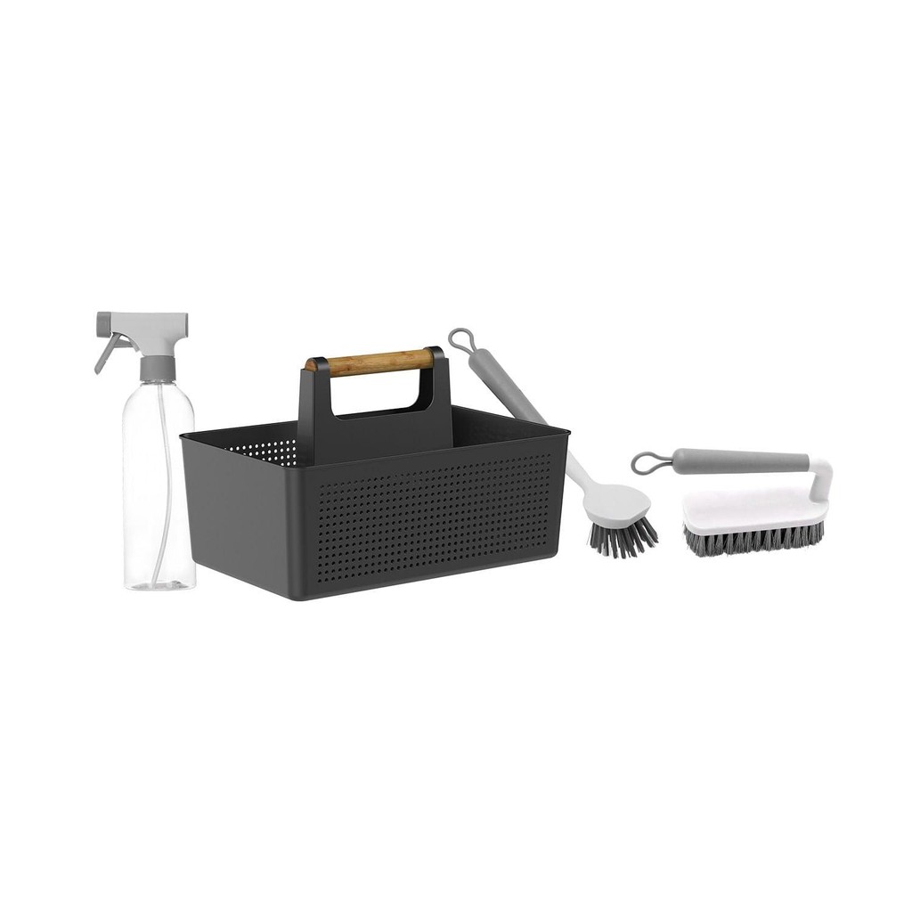 Kit de lavanderia Ou 4 peças Linha Flow - Preto em Oferta na Shopee