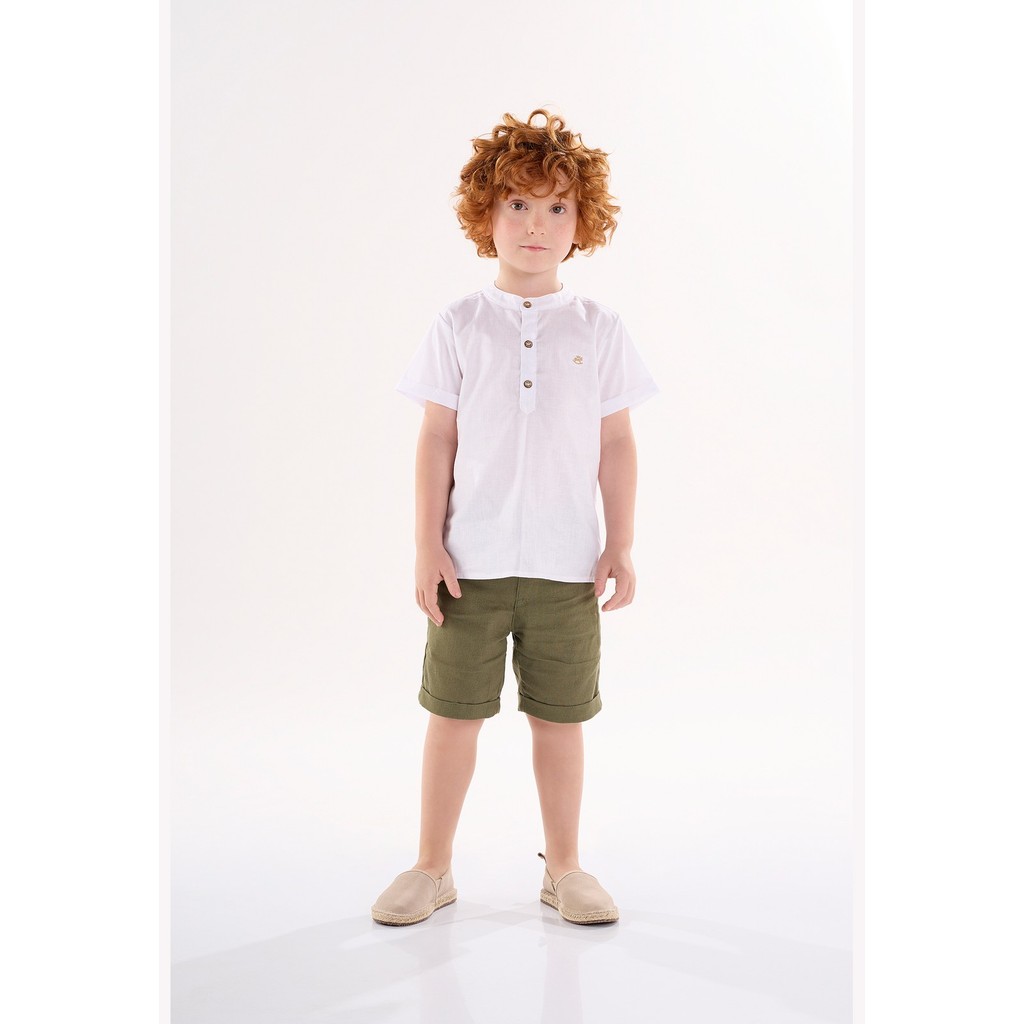 Bata em Algodão e Linho Infantil para Menino Up Baby em Oferta na Shopee