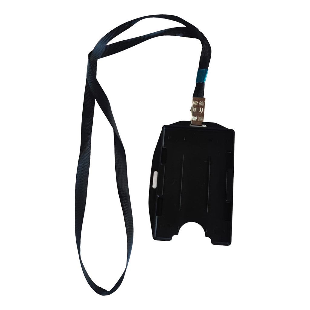 10 Cordão Corda Cordinha Nylon com Garra Jacaré + Porta Crachá escolar para cartão ponto bilhete plástico