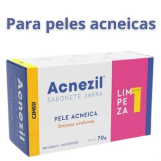 SABONETE EM BARRA para peles com CRAVOS, ESPINHAS 70g ACNEZIL limpeza profunda em Oferta na Shopee