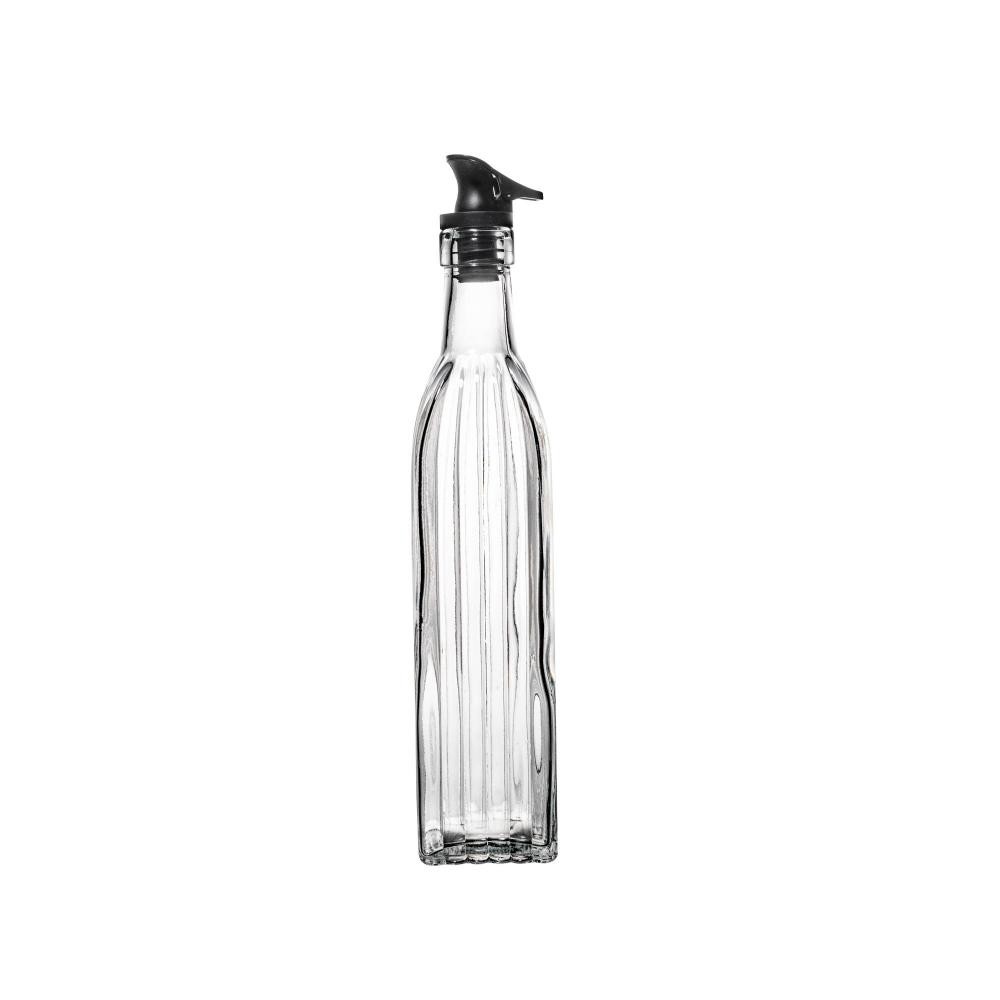 Detalhes do Garrafa para Azeite de Vidro com Tampa de Silicone Preta 500ml