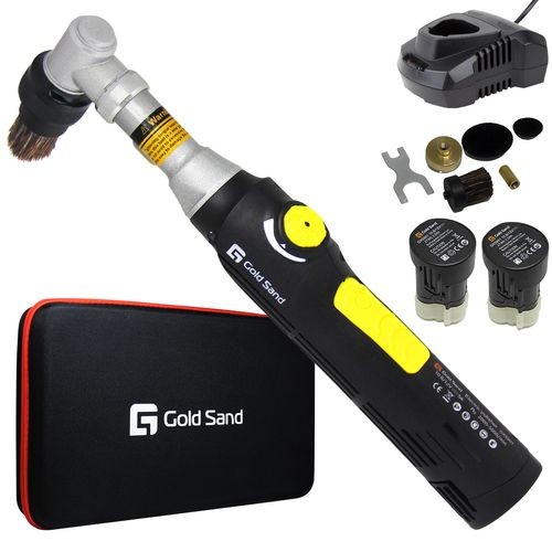 Mini Máquina Nano Politriz Polimento Híbrida 2 Baterias Recarregável Polir Carro Pneu Rotativa Portátil Elétrica S/ Fio