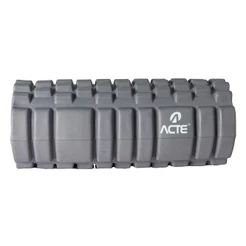Rolo de Liberação Miofascial, Rolo de Massagem, Rigido, 34cm, Cinza e Branco T141-C, Acte Sports