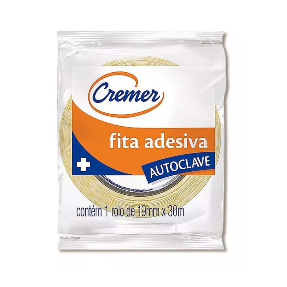 Fita Autoclave Natural 19mmx30m Papel Crepe em Oferta na Shopee