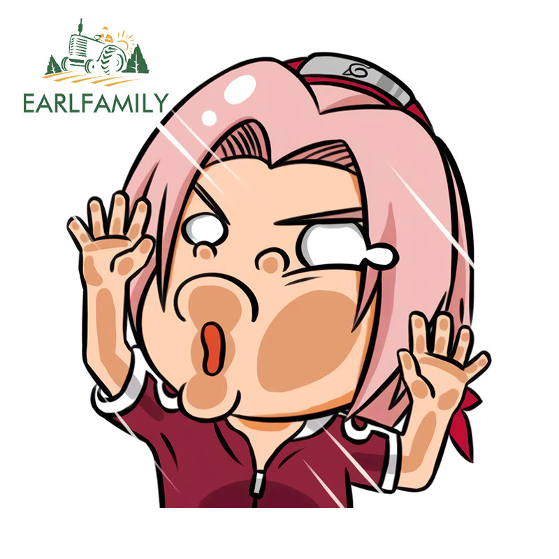 EARLFAMILY 13cm Naruto Tapa Windows Desenhos Animados Adesivos De Carro À Prova De Riscos Decalque De Vinil Dwaterproof