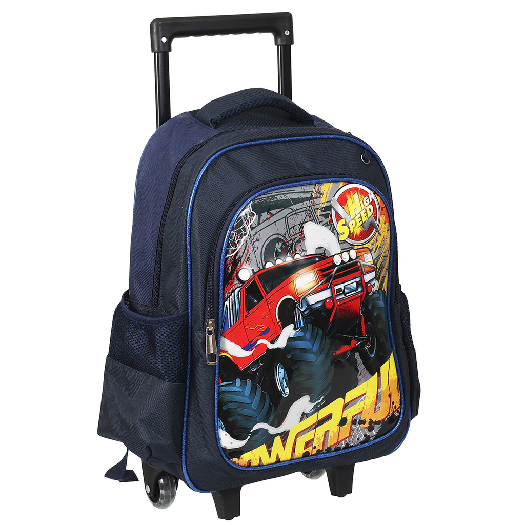Kit Mochila Com Rodinhas E Lancheira + Estojo PowerFull