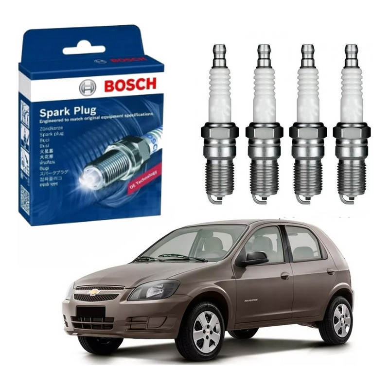 Jogo Velas Bosch Celta 1.0 Vhce Flex 2013 A 2016 em Oferta na Shopee