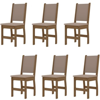 Kit de 6 Cadeiras Clara com Tecido em Material Sintetico em Oferta na Shopee