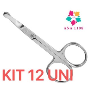 ANA1108 KIT 12 PCS Tesoura Tesourinha Cortar Unha Sobrancelha Cílios Cortador p/ Unhas be…